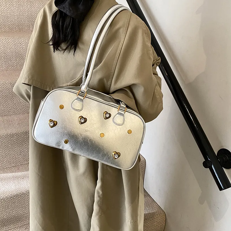 TOUTSEUL YOLO PU Shoulder Bag Regular Women's White/Silver/Black/Red/Light Brown/Coffee-11