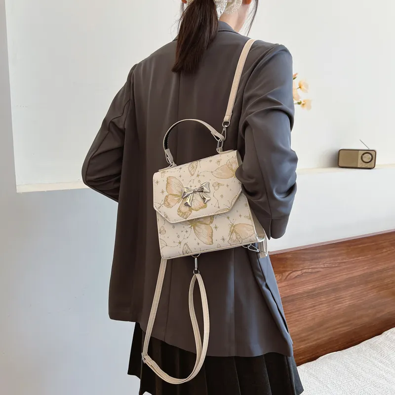 TOUTSEUL YOLO PU Backpack Women's White/Black/Red/Pink-1