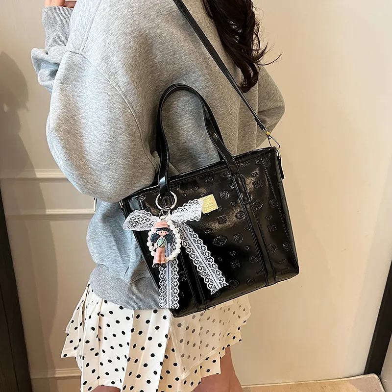 TOUTSEUL YOLO PU One Shoulder Handbag Women's White/Black/Blue/Pink-8