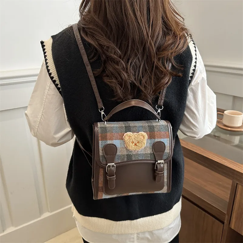 TOUTSEUL YOLO PU Backpack Women's Brown/Coffee-12