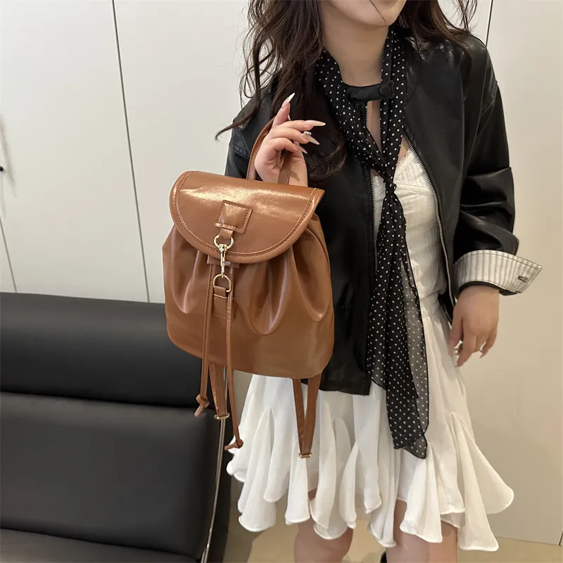 TOUTSEUL YOLO PU Backpack Regular Women's White/Pink/Black/Brown-14