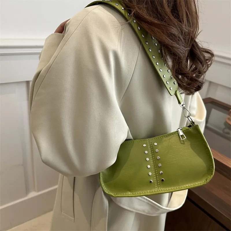 TOUTSEUL YOLO PU Shoulder Bag Women's White/Green/Red/Black/Brown-8