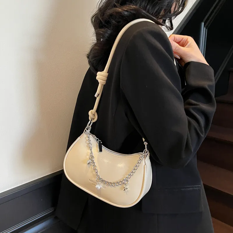 TOUTSEUL YOLO PU Crossbody Underarm Shoulder Bag Women's Ecru/Gray/Pink/Black-1