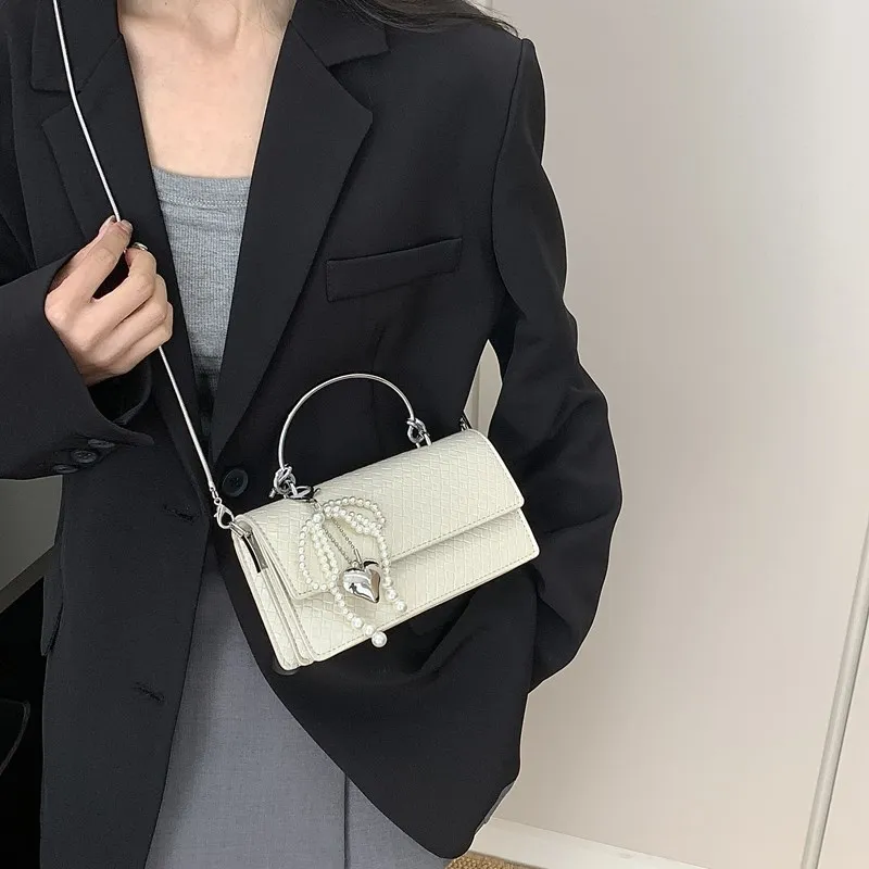 TOUTSEUL YOLO Pu Crossbody One Shoulder Handbag Women's White/Silver/Black-2