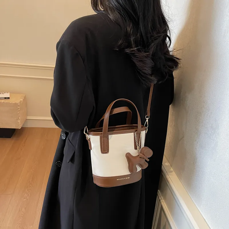 TOUTSEUL YOLO PU Handbag Regular Women's White & Khaki/White & Coffee/Black & Pink/Coffee-7