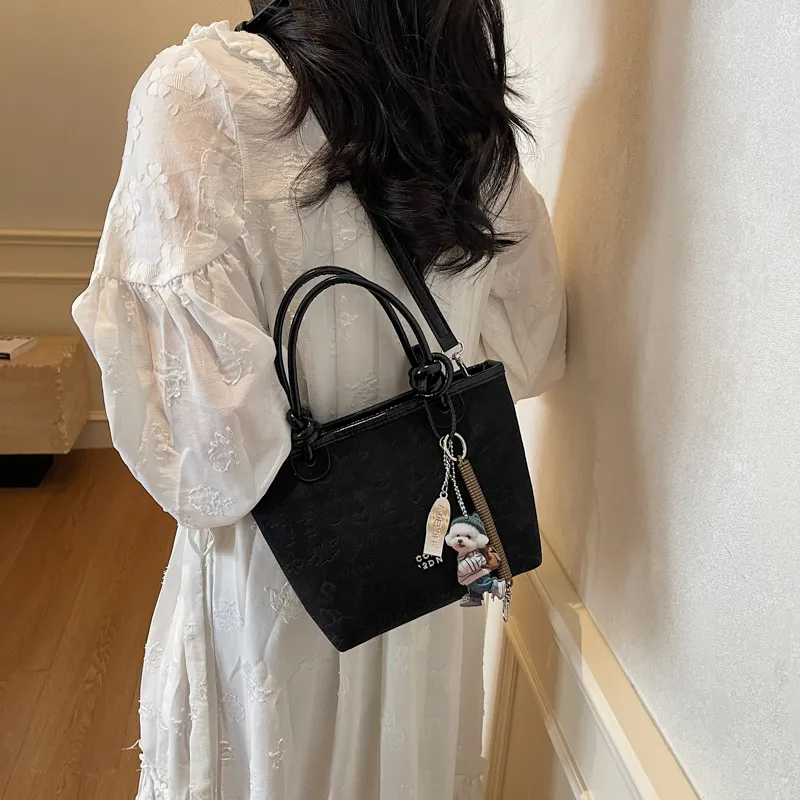 TOUTSEUL YOLO PU One Shoulder Handbag Women's Ecru/Coffee/Black-12