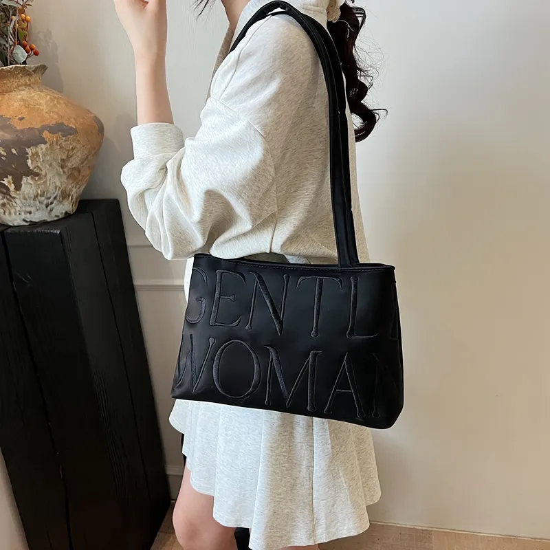 TOUTSEUL YOLO PU Shoulder Bag Women's Ecru/Black/Red/Purple/Green/Blue/Pink-6
