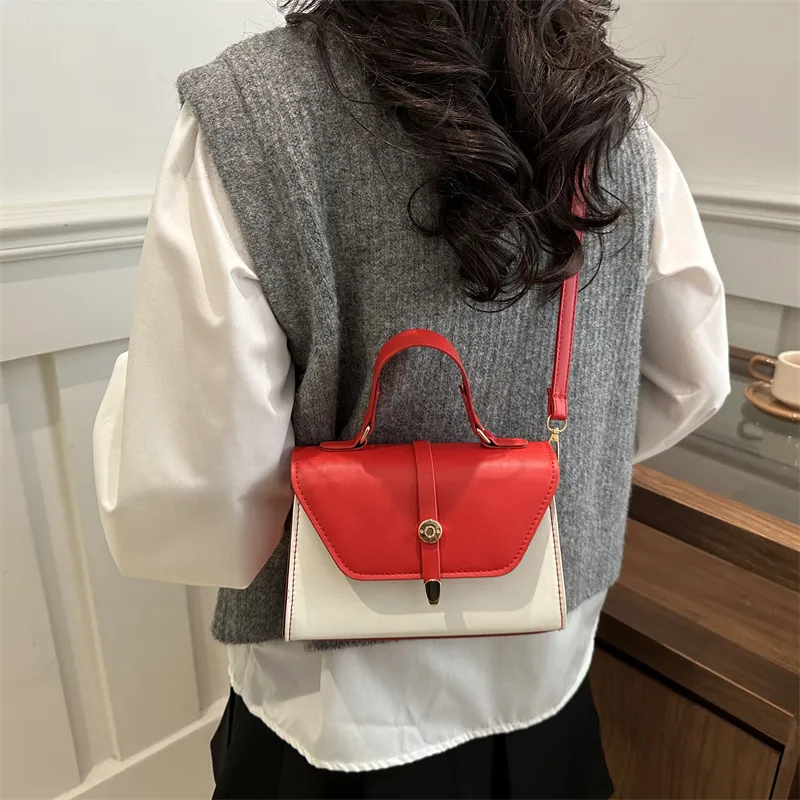 TOUTSEUL YOLO PU One Shoulder Handbag Women's White/Black/Red/Khaki/Brown-14