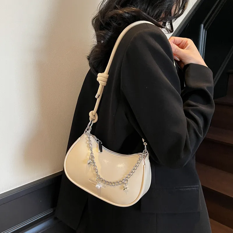 TOUTSEUL YOLO PU Crossbody Underarm Shoulder Bag Women's Ecru/Gray/Pink/Black-2