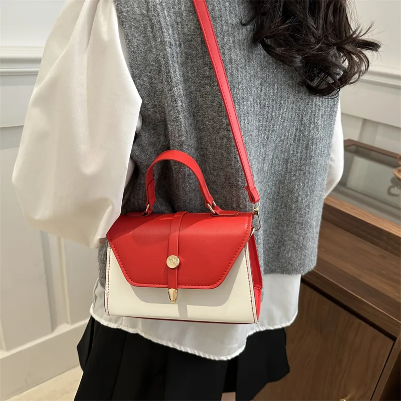 TOUTSEUL YOLO PU One Shoulder Handbag Women's White/Black/Red/Khaki/Brown-11