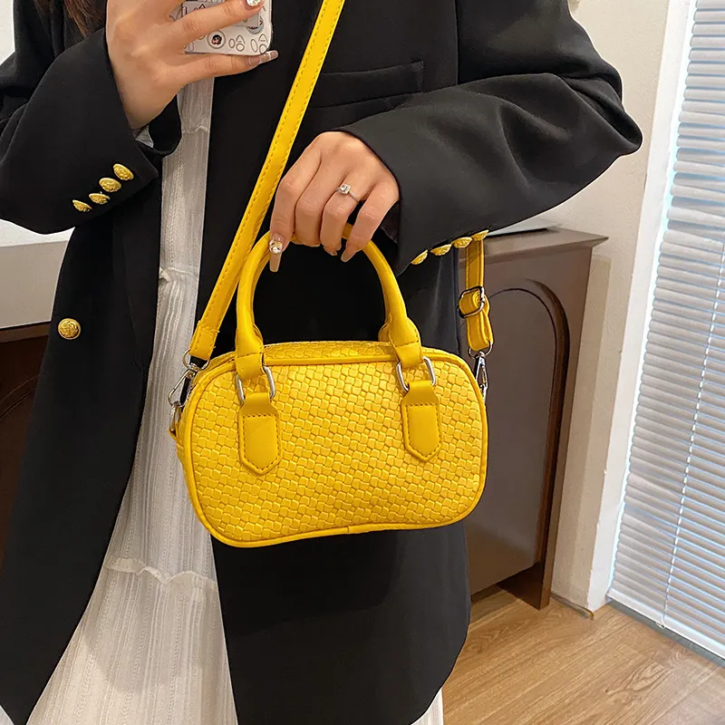 TOUTSEUL YOLO PU Boston Bag Handbag Women's Khaki/Yellow/Green/Black-11
