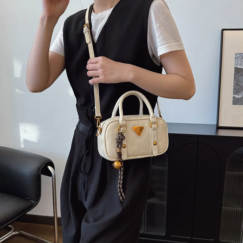 TOUTSEUL YOLO PU One Shoulder Handbag Women's Ecru/Black/Khaki/Brown-5