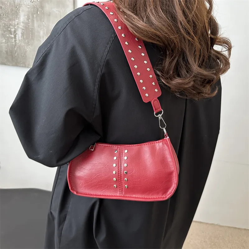 TOUTSEUL YOLO PU Shoulder Bag Women's White/Green/Red/Black/Brown-17