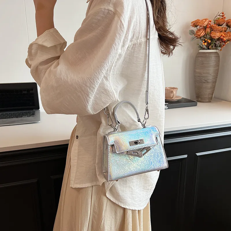 TOUTSEUL YOLO PU One Shoulder Handbag Regular Women's Black/Gold/Silver/Colorful Silver-25