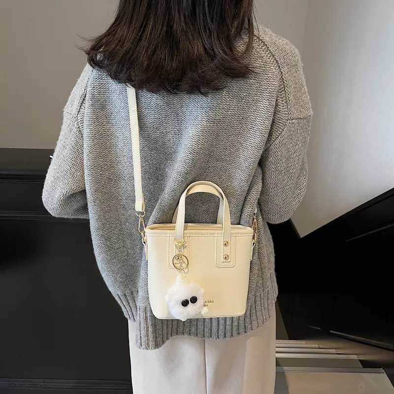 TOUTSEUL YOLO Pu Crossbody One Shoulder Handbag Women's Ecru/Black/Pink/Coffee-1