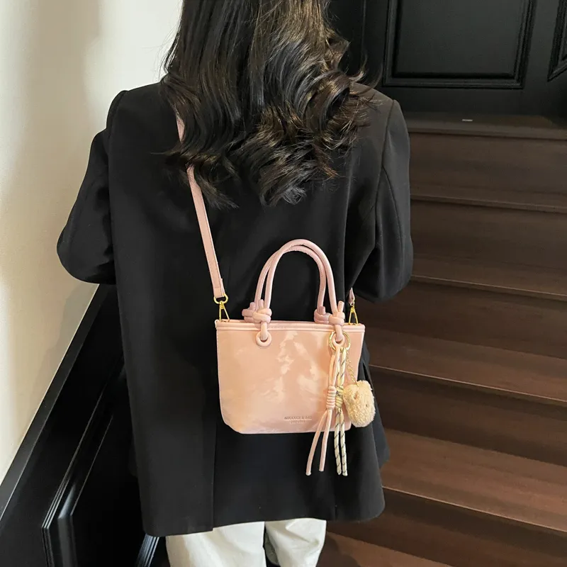 TOUTSEUL YOLO PU Crossbody One Shoulder Handbag Women's Ecru/Black/Blue/Pink-16