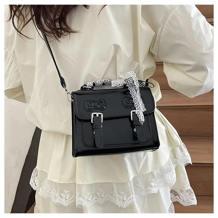 TOUTSEUL YOLO PU One Shoulder Handbag Women's Ecru/Black/Silver/Purple/Pink-10