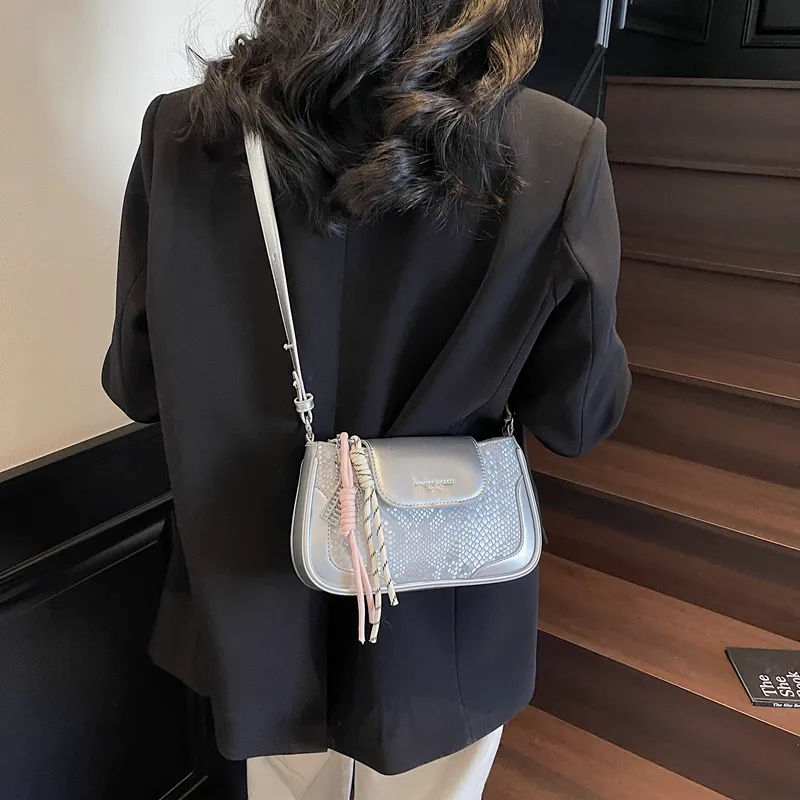 TOUTSEUL YOLO PU Shoulder Bag Regular Women's Ecru/Silver/Black/Pink-7