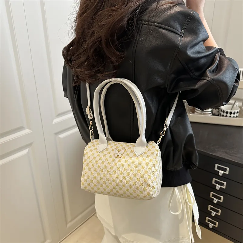 TOUTSEUL YOLO PU Boston Bag Handbag Women's White/Pink/Black/Brown-5