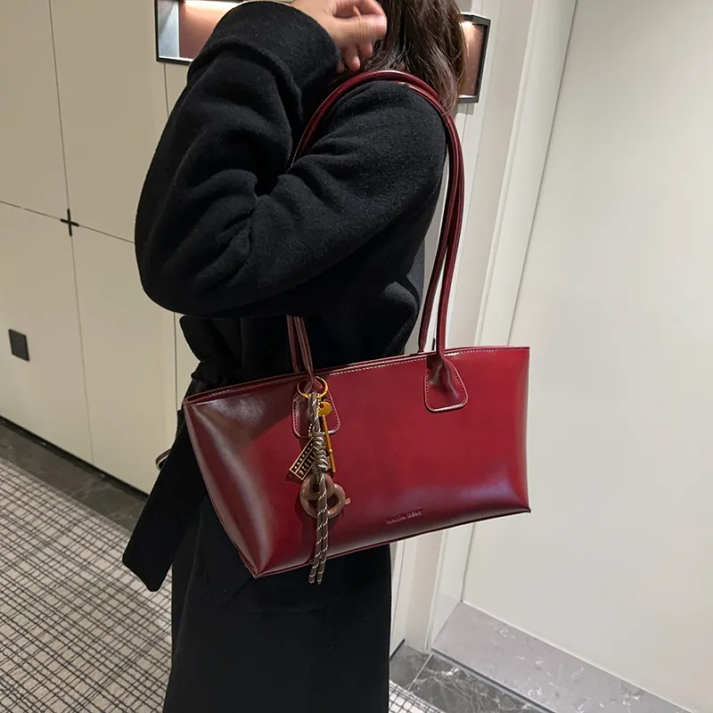 TOUTSEUL YOLO PU Shoulder Bag Women's Ancora Red/Black/Coffee/Brown/Ecru-4