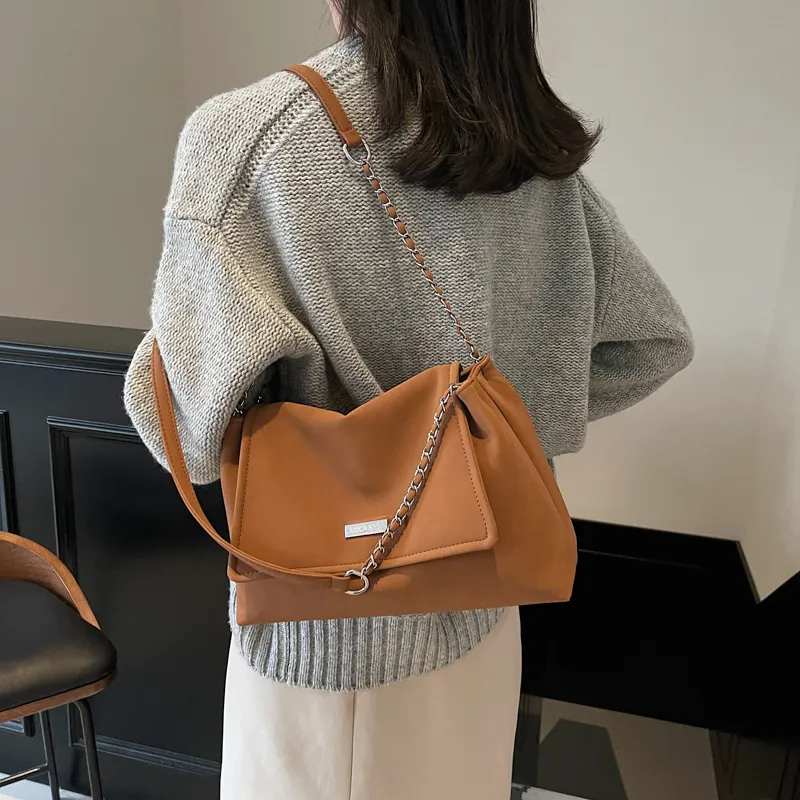 TOUTSEUL YOLO PU Shoulder Bag Women's Ecru/Black/Pink/Brown-17