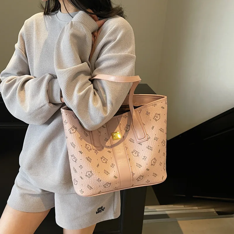 TOUTSEUL YOLO PU Handbag Regular Unisex Brown/Pink/Black/Khaki-7