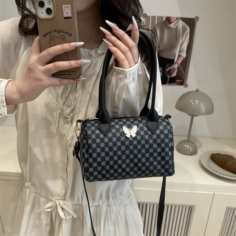 TOUTSEUL YOLO PU Boston Bag Handbag Women's White/Pink/Black/Brown-8
