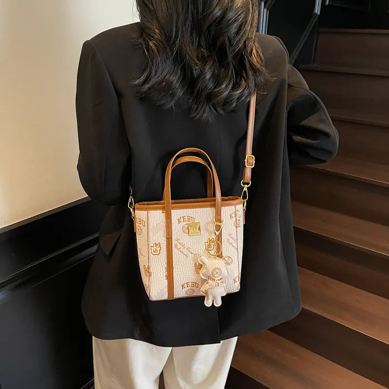 TOUTSEUL YOLO PU One Shoulder Handbag Women's White/Black/Pink/Brown-3