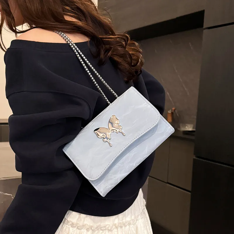 TOUTSEUL YOLO PU Shoulder Bag Women's White/Silver/Black/Blue/Pink-20