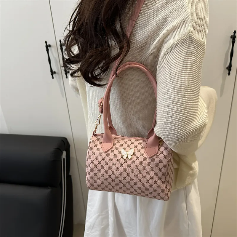 TOUTSEUL YOLO PU Boston Bag Handbag Women's White/Pink/Black/Brown-15