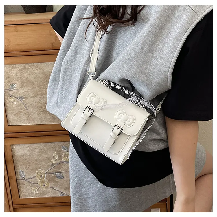TOUTSEUL YOLO PU One Shoulder Handbag Women's Ecru/Black/Silver/Purple/Pink-4