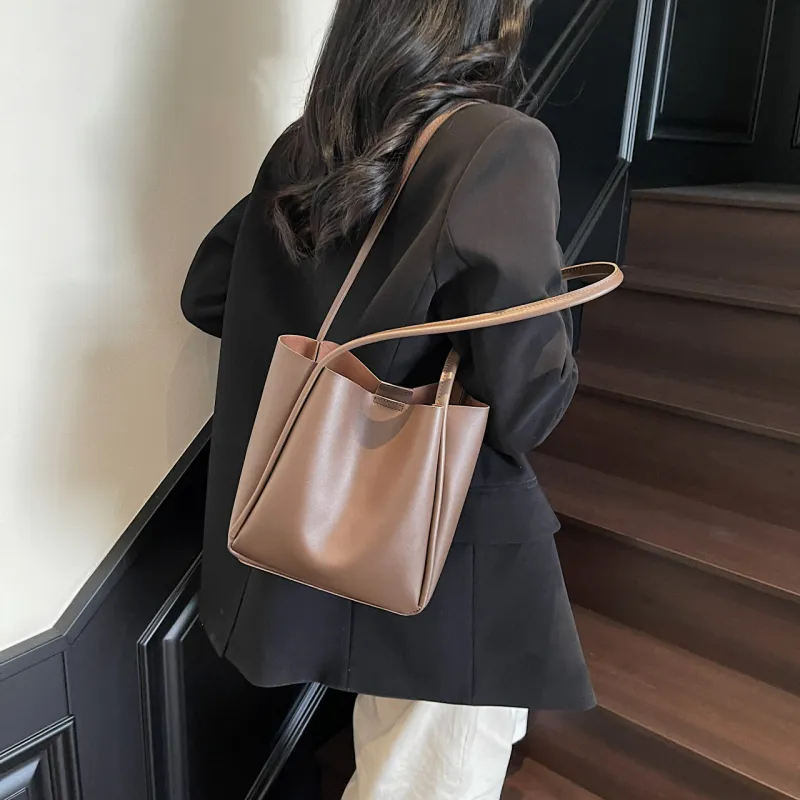 TOUTSEUL YOLO PU Shoulder Bag Women's Brown/Coffee/Black/White-10