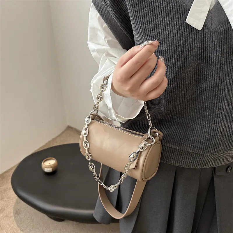 TOUTSEUL YOLO PU Shoulder Bag Women's White/Black/Khaki/Coffee-14