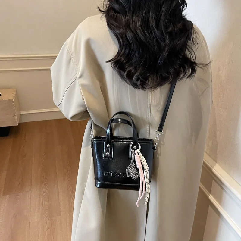 TOUTSEUL YOLO PU One Shoulder Handbag Women's Ecru/Black/Pink/Coffee-9