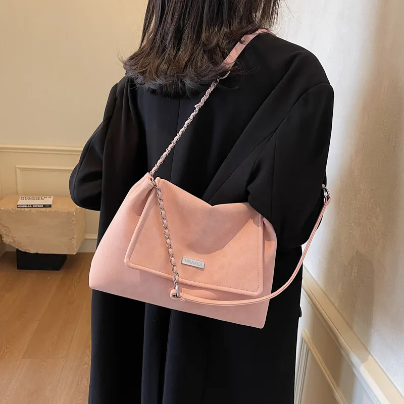 TOUTSEUL YOLO PU Shoulder Bag Women's Ecru/Black/Pink/Brown-12