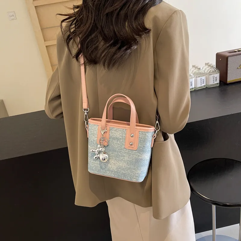TOUTSEUL YOLO Fabric One Shoulder Handbag Regular Women's Ecru/Pink/Blue/Silver-8
