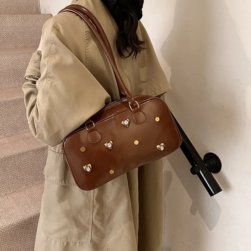 TOUTSEUL YOLO PU Shoulder Bag Regular Women's White/Silver/Black/Red/Light Brown/Coffee-26