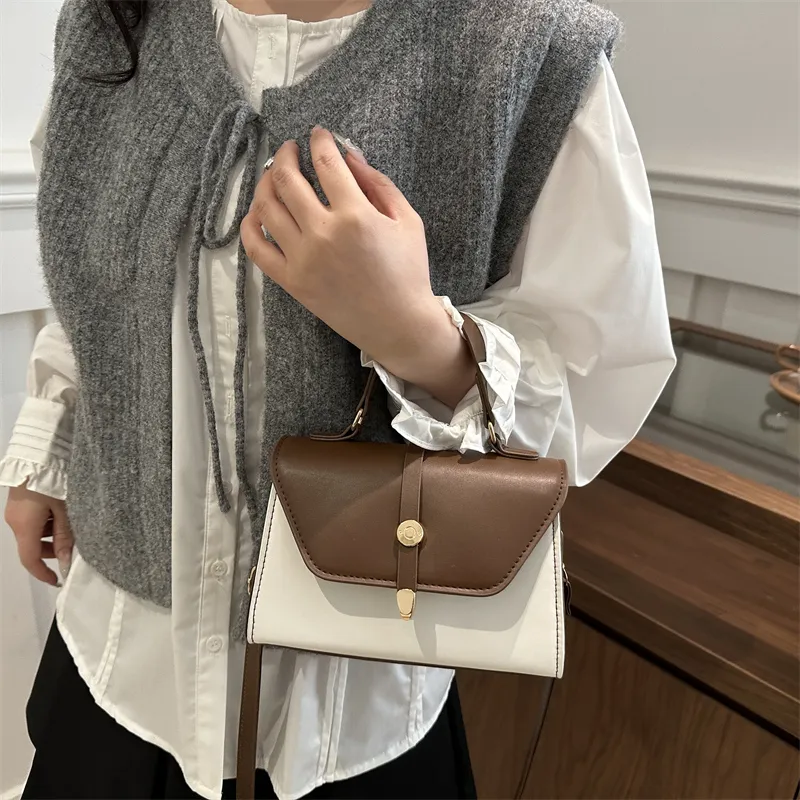TOUTSEUL YOLO PU One Shoulder Handbag Women's White/Black/Red/Khaki/Brown-23