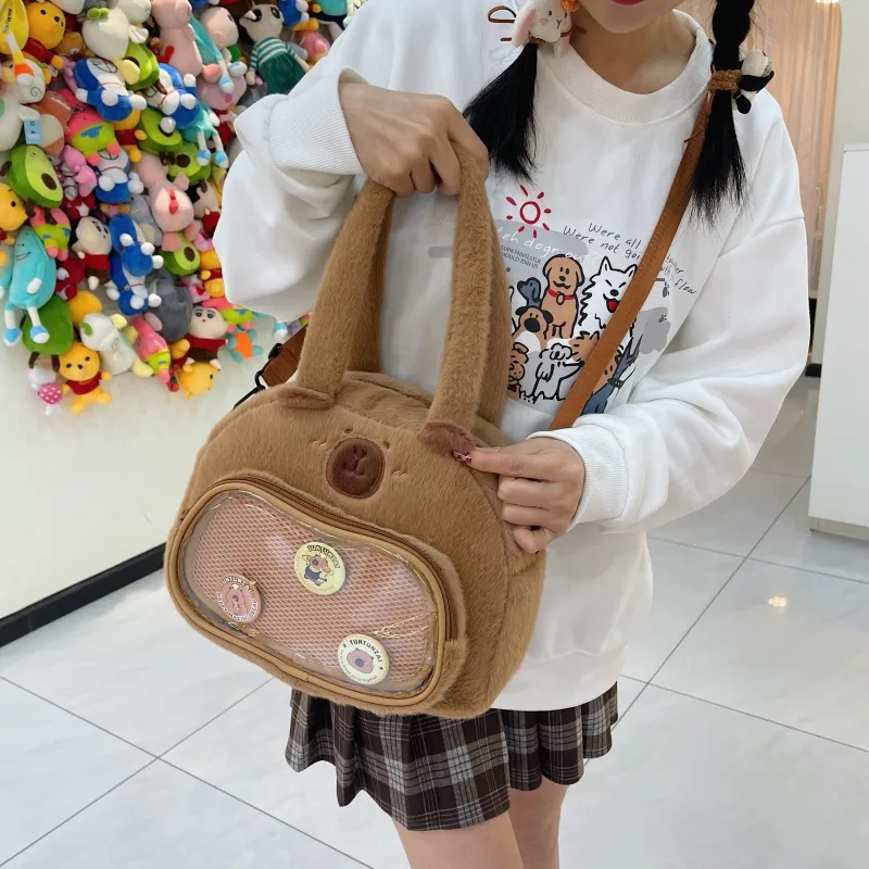 TOUTSEUL YOLO Plush Shoulder Bag Women's Brown-1