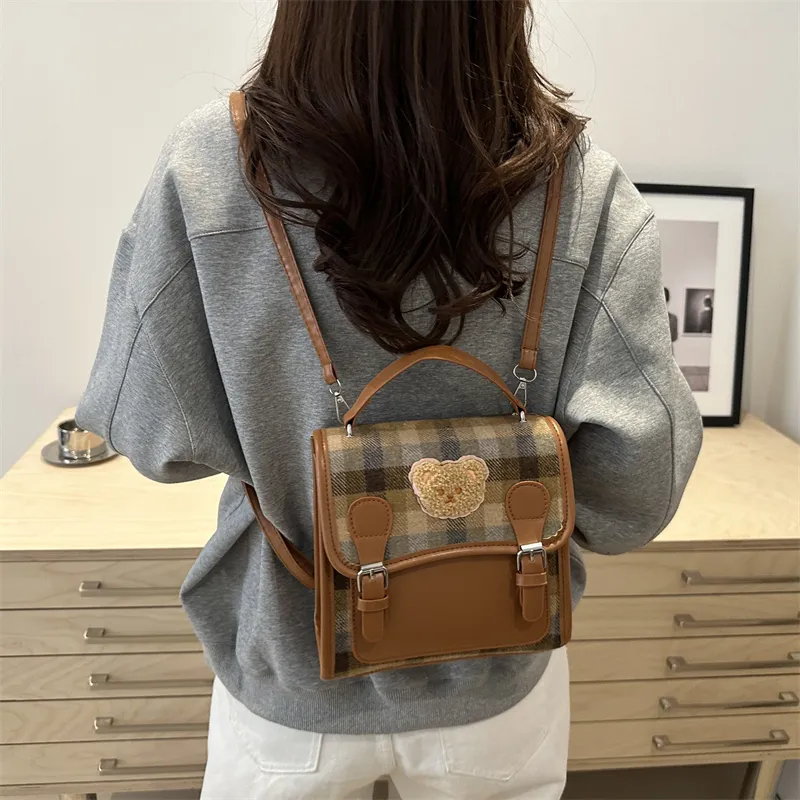 TOUTSEUL YOLO PU Backpack Women's Brown/Coffee-4