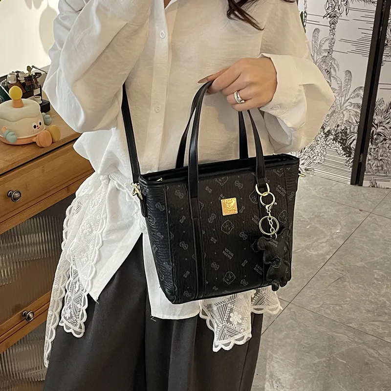 TOUTSEUL YOLO PU Basket Bag, Shoulder Bag, Handbag Women's Ecru Brown Pink Black-23