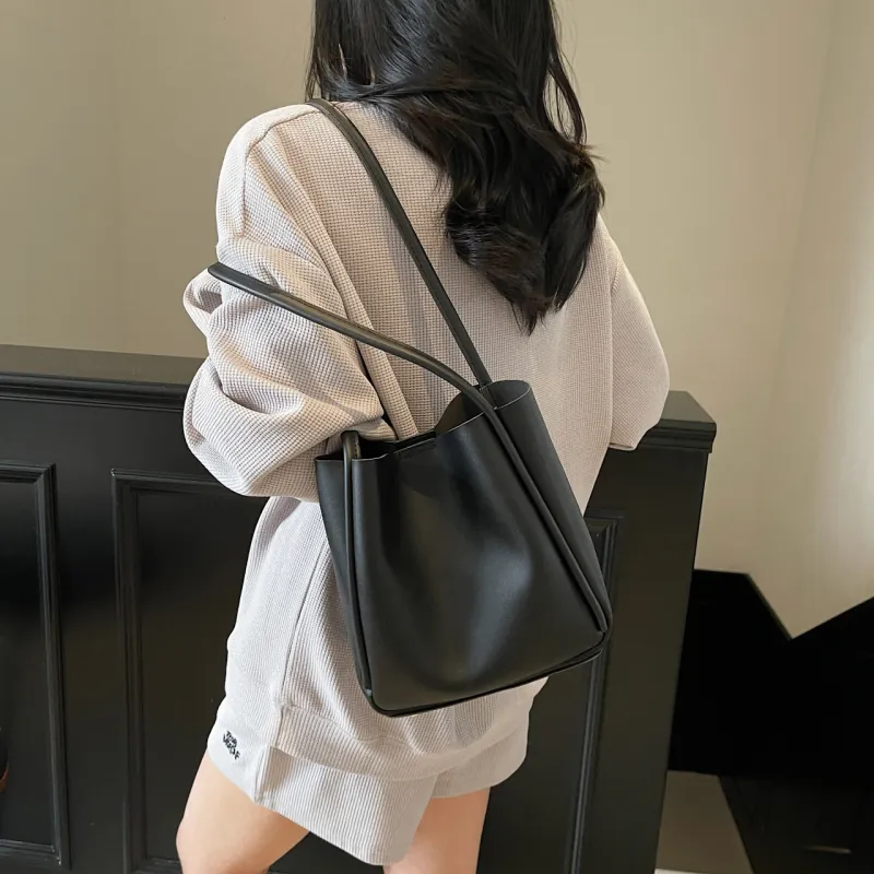 TOUTSEUL YOLO PU Shoulder Bag Women's Brown/Coffee/Black/White-17