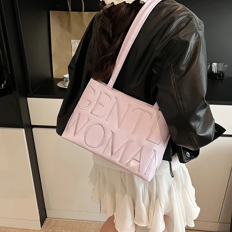 TOUTSEUL YOLO PU Shoulder Bag Women's Ecru/Black/Red/Purple/Green/Blue/Pink-15