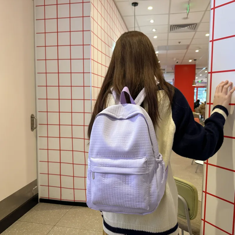TOUTSEUL YOLO Nylon Backpack Regular Unisex White/Black/Purple/Yellow/Green-18