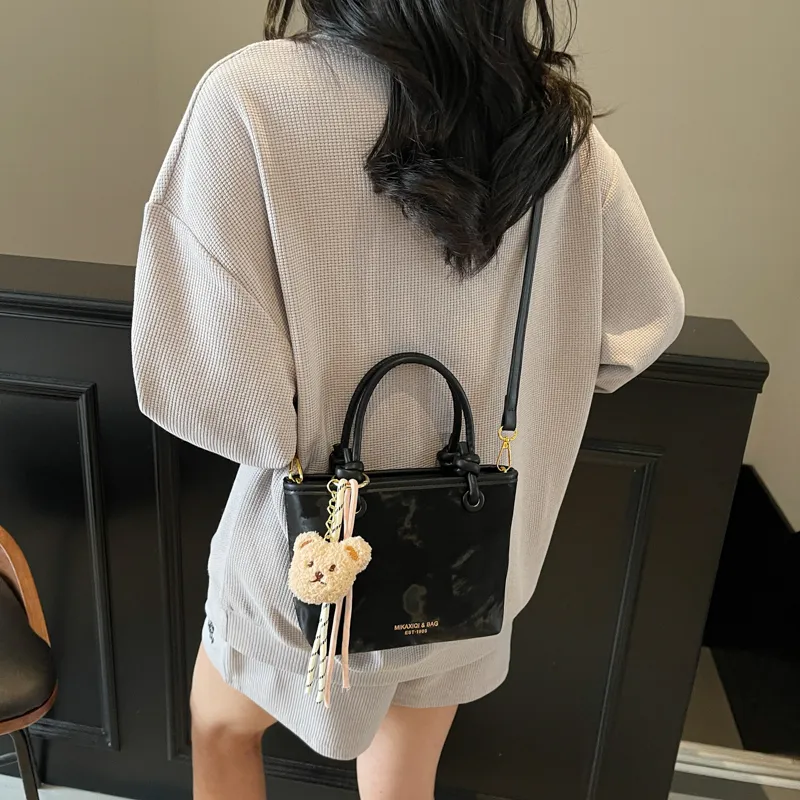TOUTSEUL YOLO PU Crossbody One Shoulder Handbag Women's Ecru/Black/Blue/Pink-8