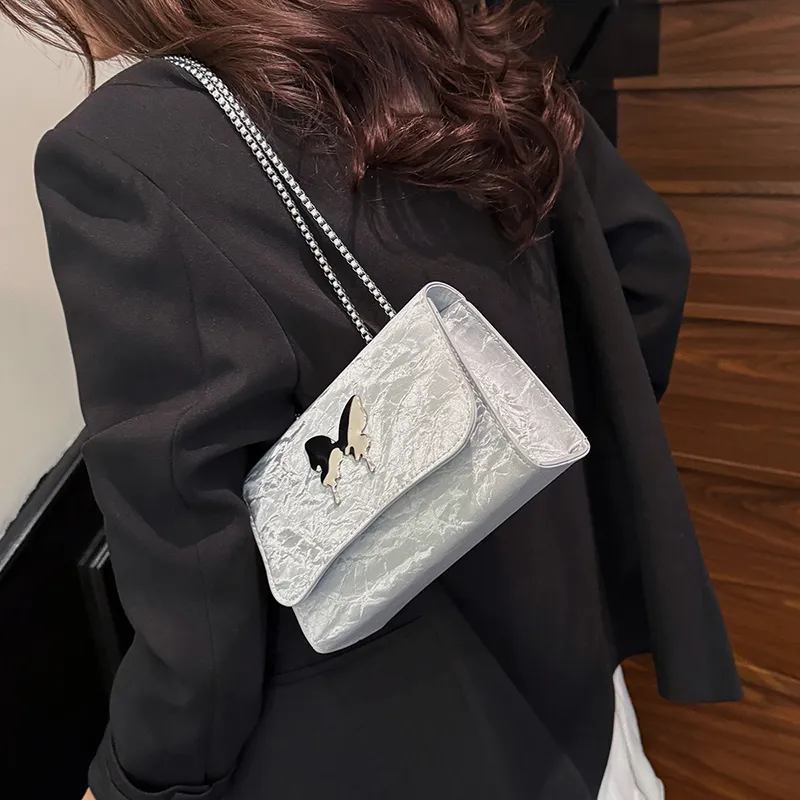 TOUTSEUL YOLO PU Shoulder Bag Women's White/Silver/Black/Blue/Pink-7