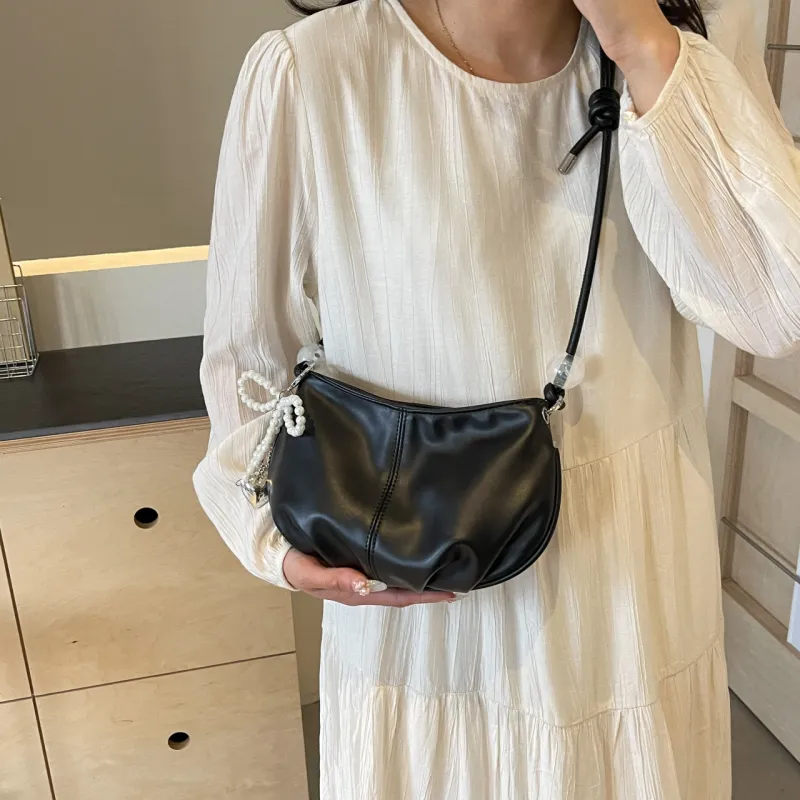 TOUTSEUL YOLO PU Shoulder Bag Women's Pearl White/Pearl Pink/Silver/Black-16