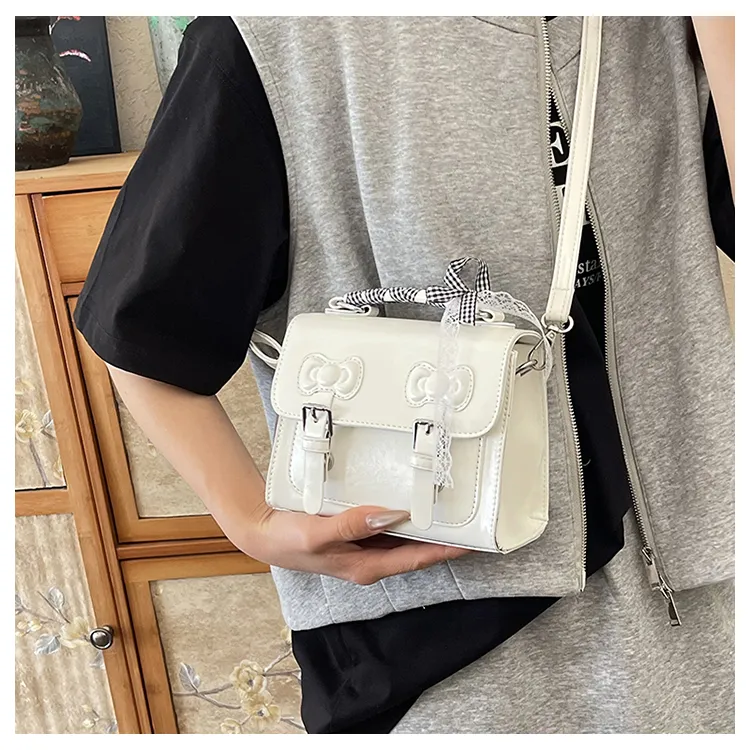 TOUTSEUL YOLO PU One Shoulder Handbag Women's Ecru/Black/Silver/Purple/Pink-1