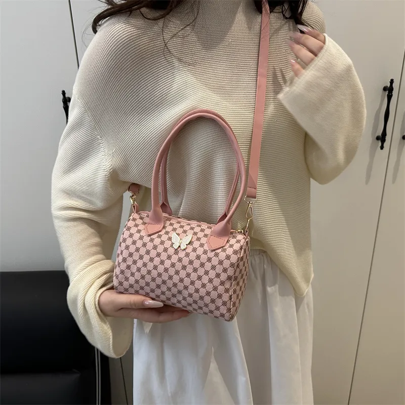 TOUTSEUL YOLO PU Boston Bag Handbag Women's White/Pink/Black/Brown-17