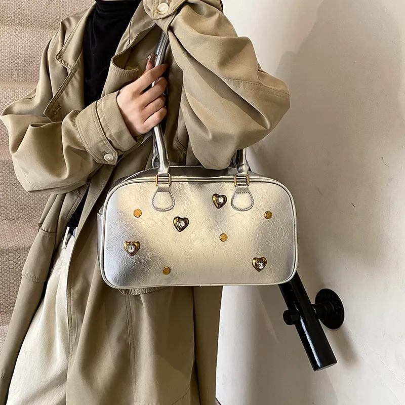 TOUTSEUL YOLO PU Shoulder Bag Regular Women's White/Silver/Black/Red/Light Brown/Coffee-8